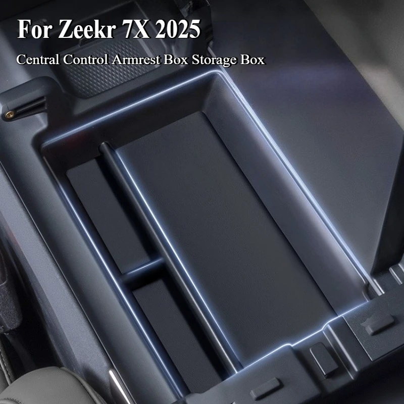 

For Zeekr 7X 2025 Central Control Armrest Box Storage Box Organize Shock Absorption Anti Slip Pad Interior Modified Accessories