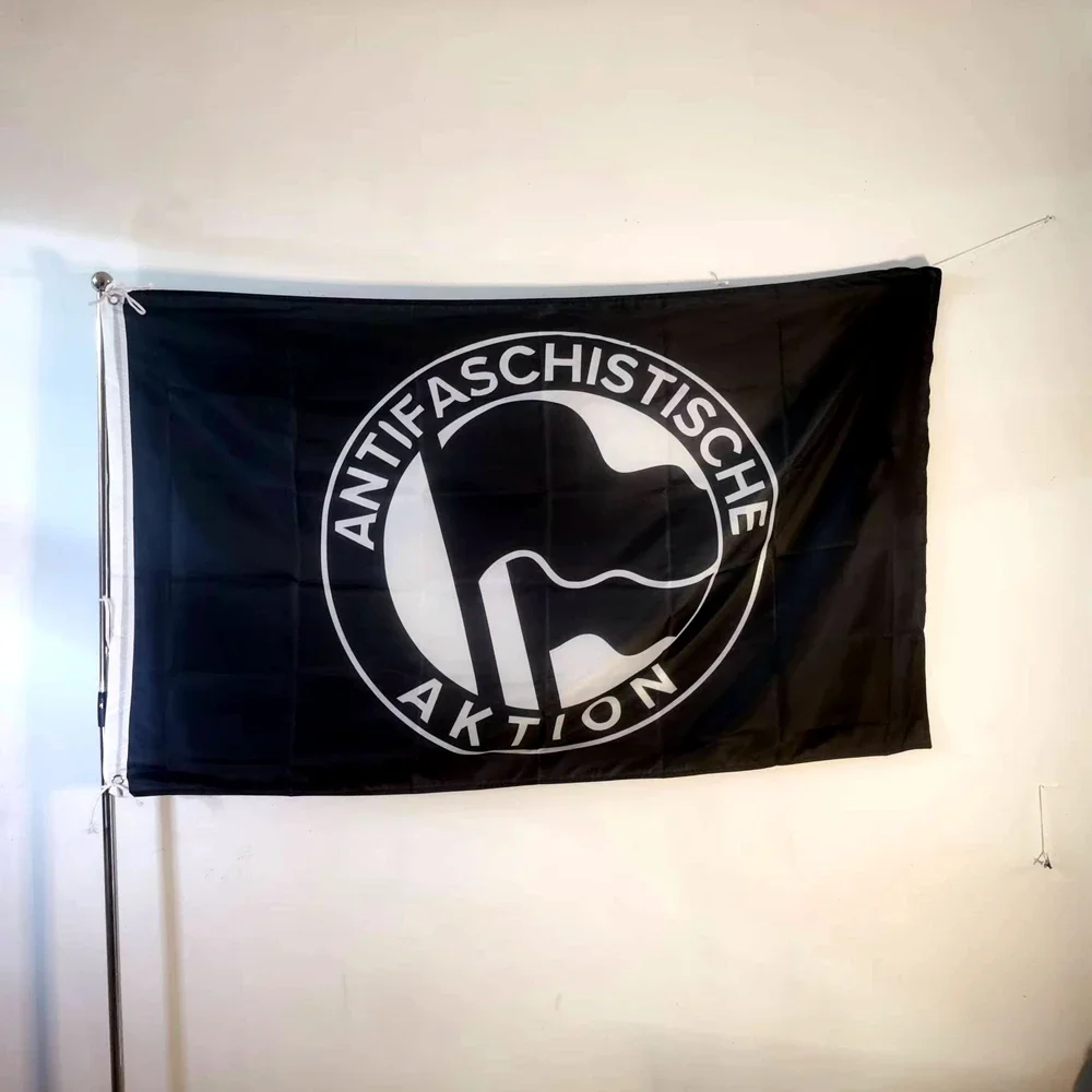 Antifascist Action Flag Punk Anarchist Antifa Anarchy Revolution 90X150cm Polyester