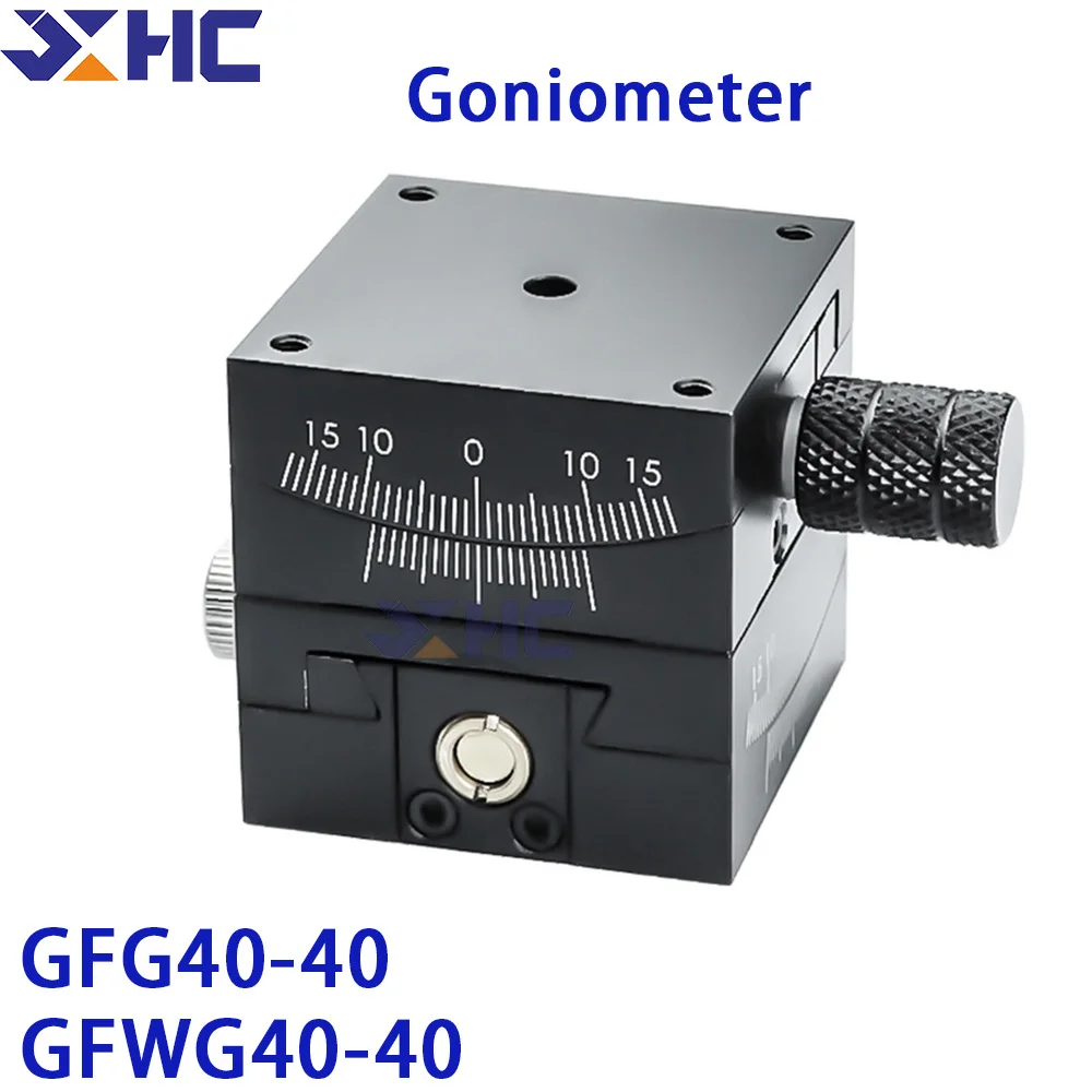 X Axis XY Axis  40mm GFWG40 GFG40 Sliding Table Manual Radian Angle Table Goniometer Swing Table Measurement Displacement Radian