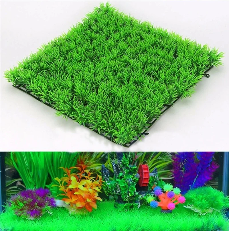 Artificial Grass Mats Fake Moss Landscape Plastic Decor Aquarium Fish Tank Simulation Aquatic Plants Lawn Turf Green Grass New