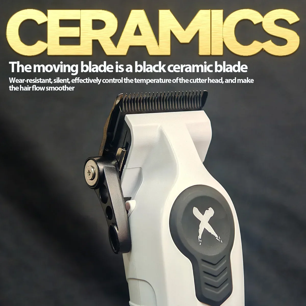 BRDCLIP X Series FA1C White Gradient 8800RPM Professional Hair Clipper Equipped with Charging Dock Suitable for Men's Hair Salon image 5