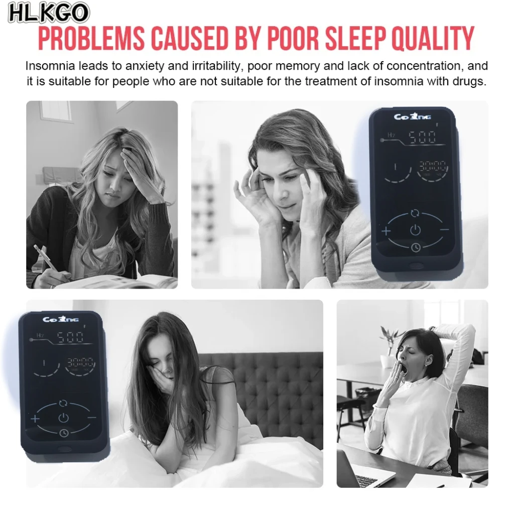 

CES Therapy Device Portable Treatment for Sleep Disorders Anxiety Relief Chronic Pain Management