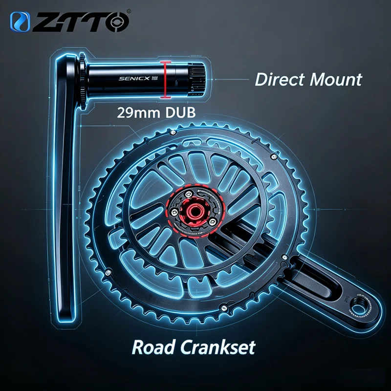 Bicycle Chain - ZTTO Road Crankset PR2 DUB 28.99mm