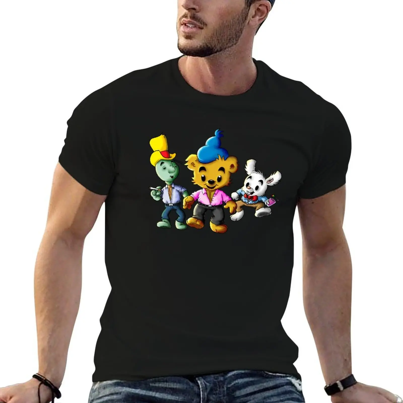 

Bamse Tramse Party T-Shirt mens graphic t shirts cotton tshirt 100% T-Shirt
