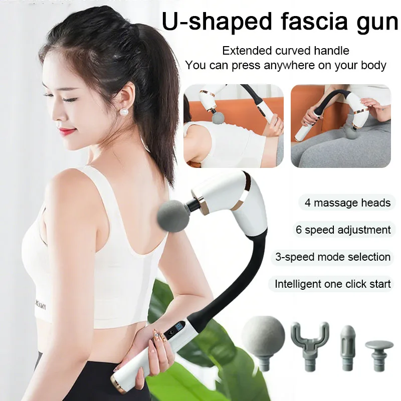 

Extended U-shaped multi force adjustment massage, pounding the whole body, relaxing the back muscles, electric fascia gun