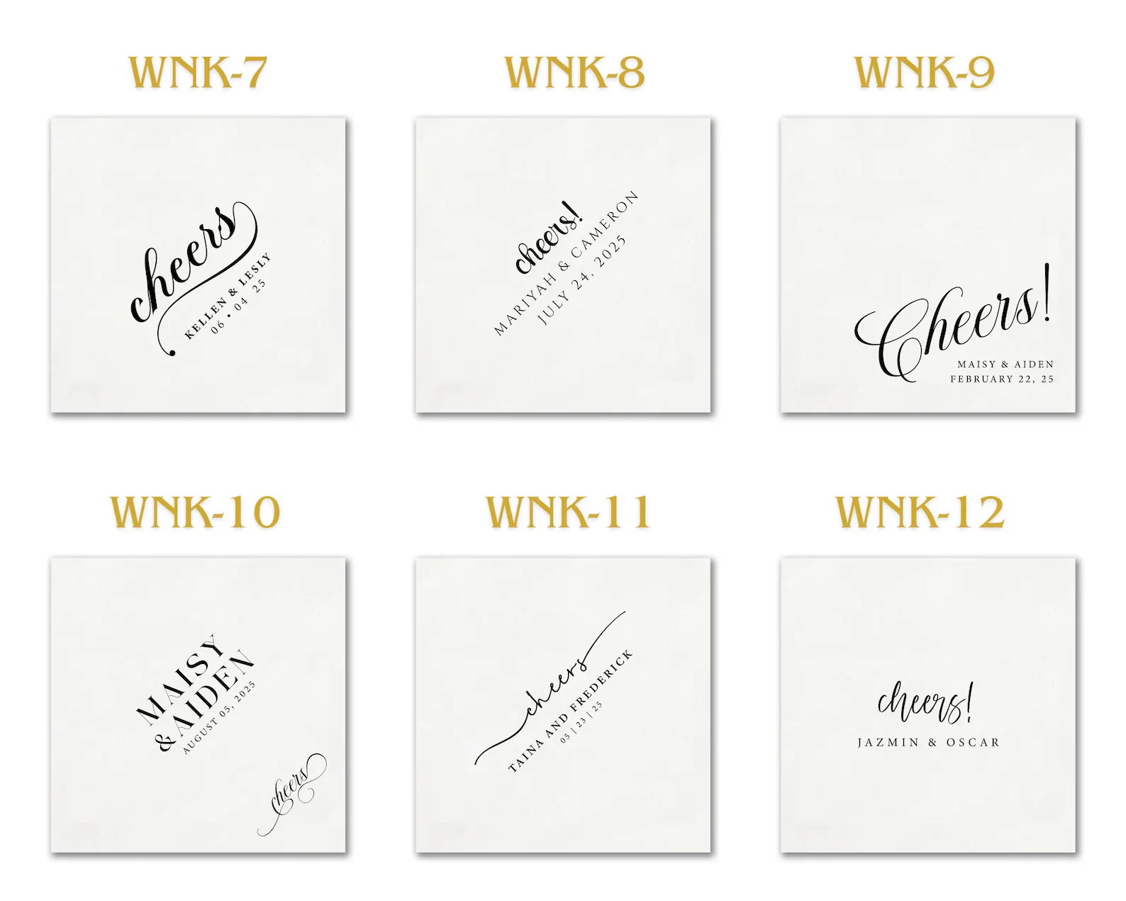 Personalized Wedding Napkins | Custom Napkins | Wedding Reception Napkins | Cocktail Napkins | Rehearsal Dinner | Modern Napkins