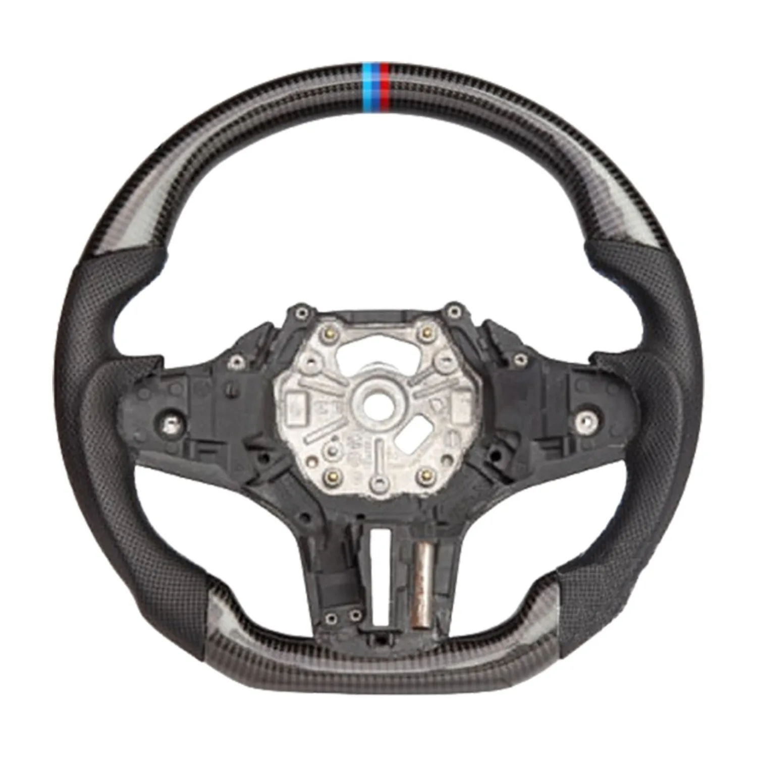 Fit for BMW G30 G14 G15 G16 G01 G02 G05 G06 G07 Real Carbon Fiber Flat Bottom Racing Sport Steering Wheel Upgrade