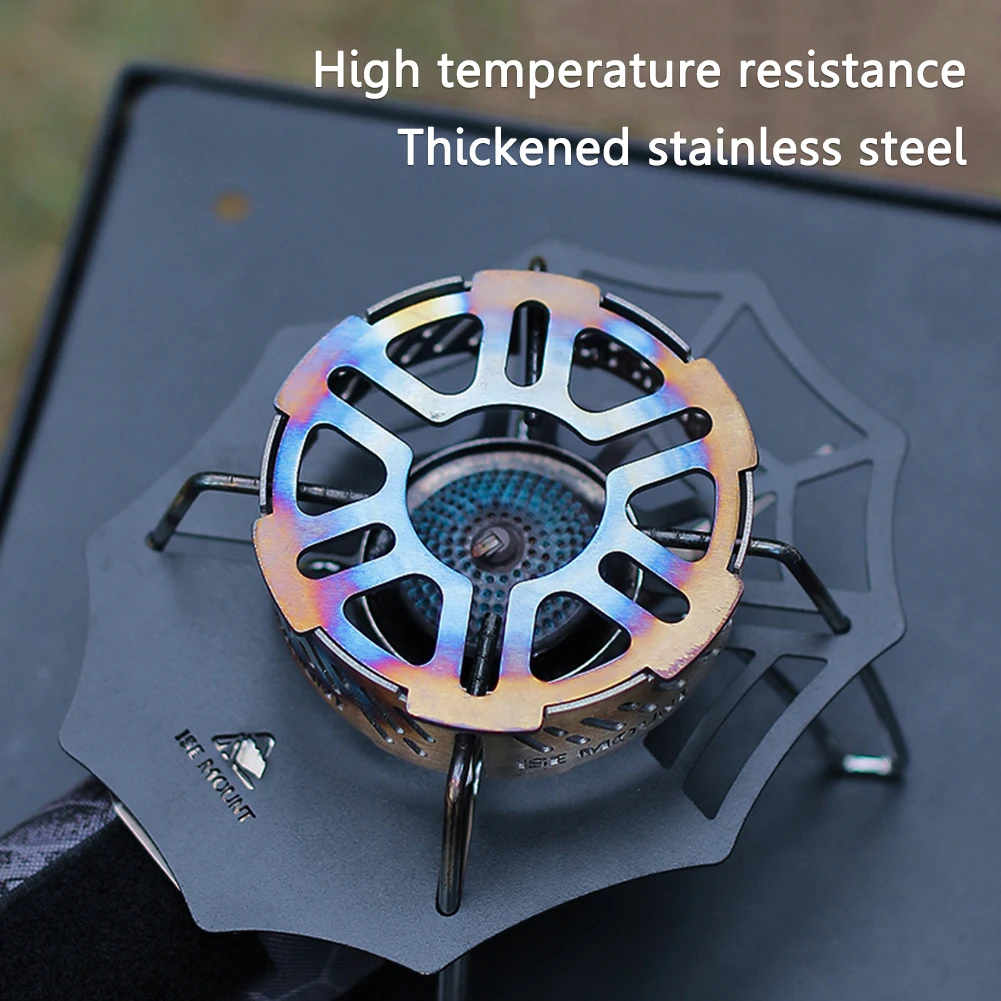Pantalla a prueba de viento, estufa de casete de acero inoxidable, anillo a prueba de viento, resistente a altas temperaturas, suministros de cocina para Picnic y Camping
