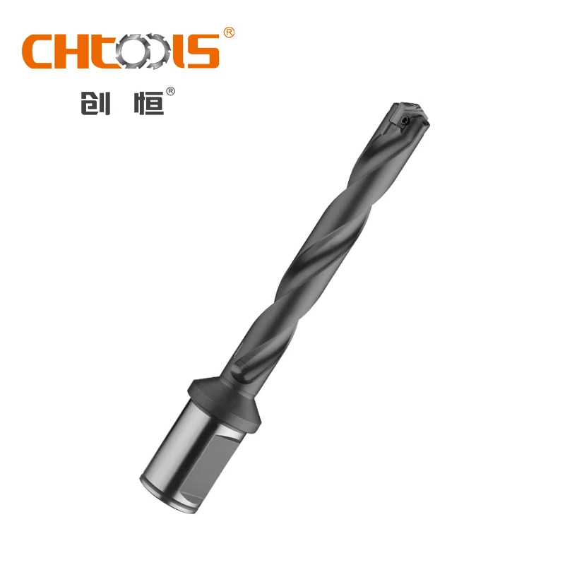 Interchangeable Tun gsten Carbide Spade Drill Bit with Helical Flute Holder One Flat Shank for Plastic Durable Drill Bit Bit