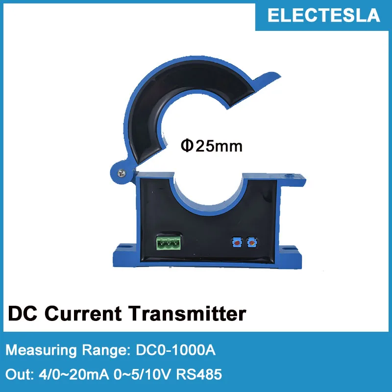 

Hole Diameter 25mm Hall DC Current Sensor Input AC/DC0-1000A analog output Open-Close Perforate Current Transmitter Sensor