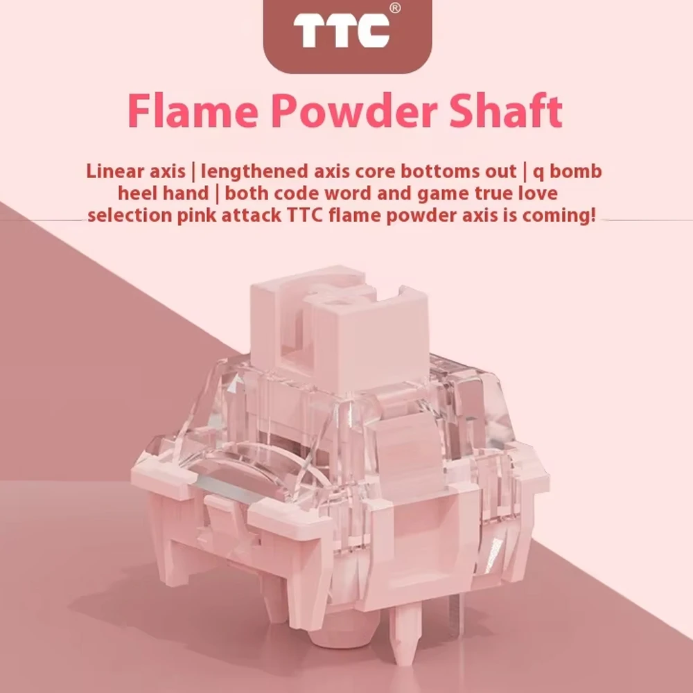 

TTC Flame Powder Mechanical Keyboard Switch HiFi Linear Switches Pink Kawaii Sakura Hot Swap Custom Switch Pc Gamer Accessories