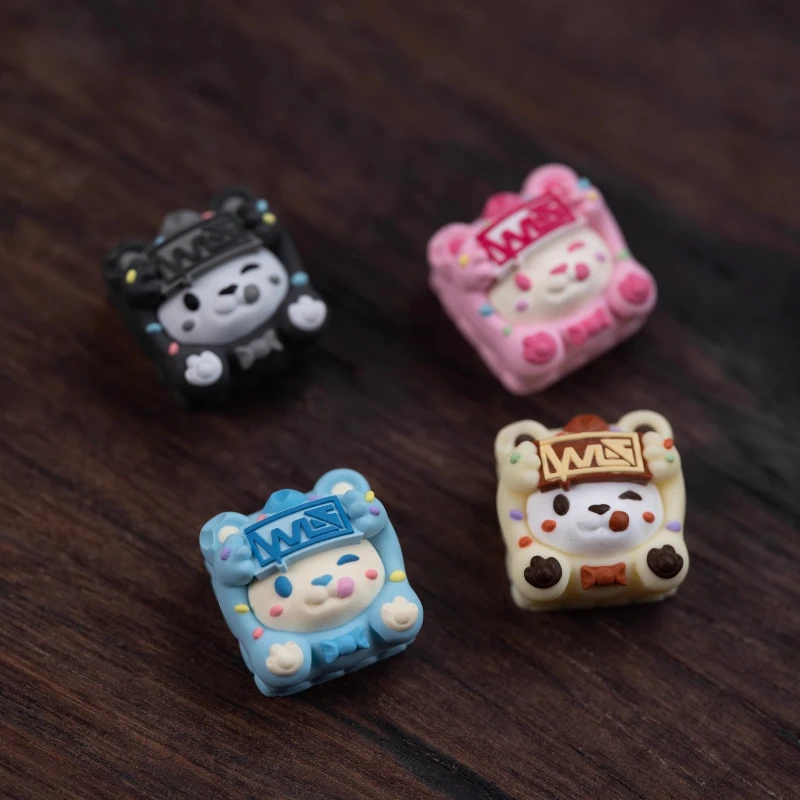 

MiFuny Cotton Candy Bear колпачки для клавиш милые оригинальные 3D полимерные колпачки для клавиатуры в стиле аниме на заказ колпачки для клавиш с героями мультфильмов для механической клавиатуры в подарок