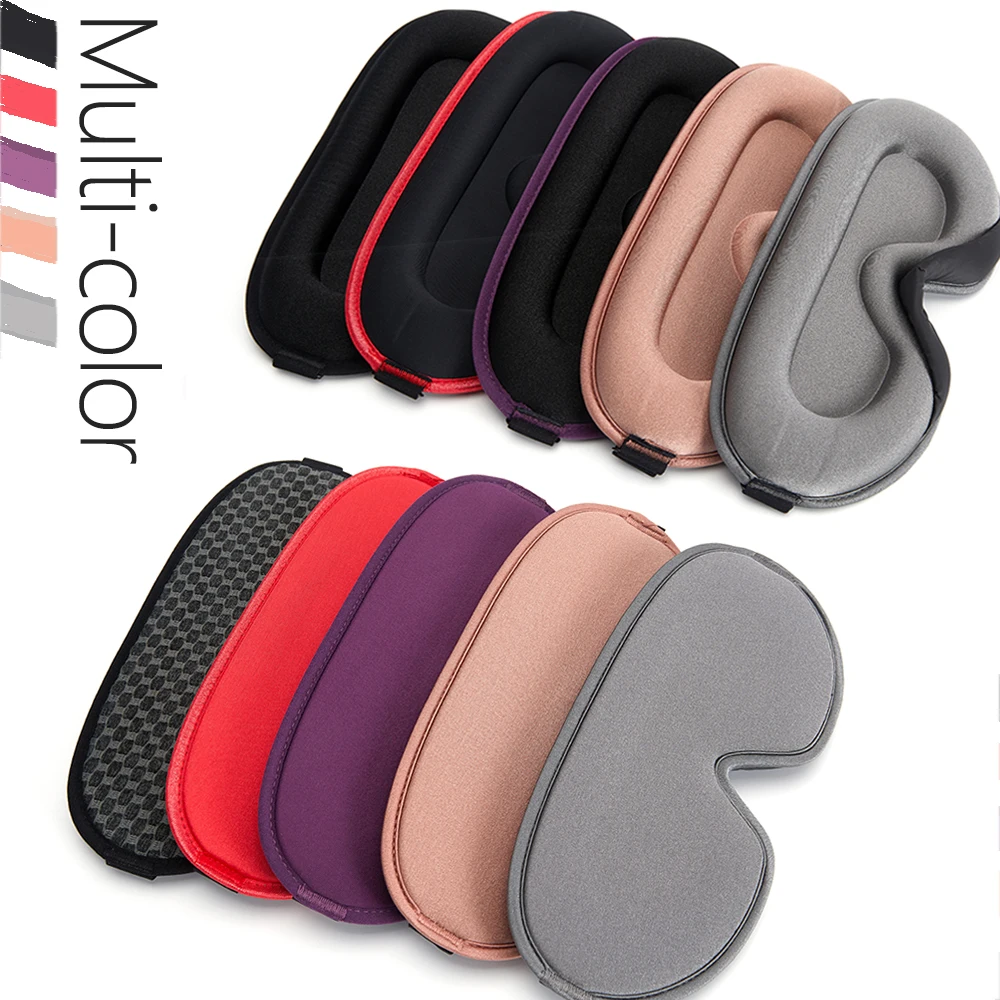 3D Memory Foam Silk Sleep Mask Eye Patches For Eyes Travel Shade Cover Rest Relax Sleeping Blindfold Eye Cover Sleeping Aid