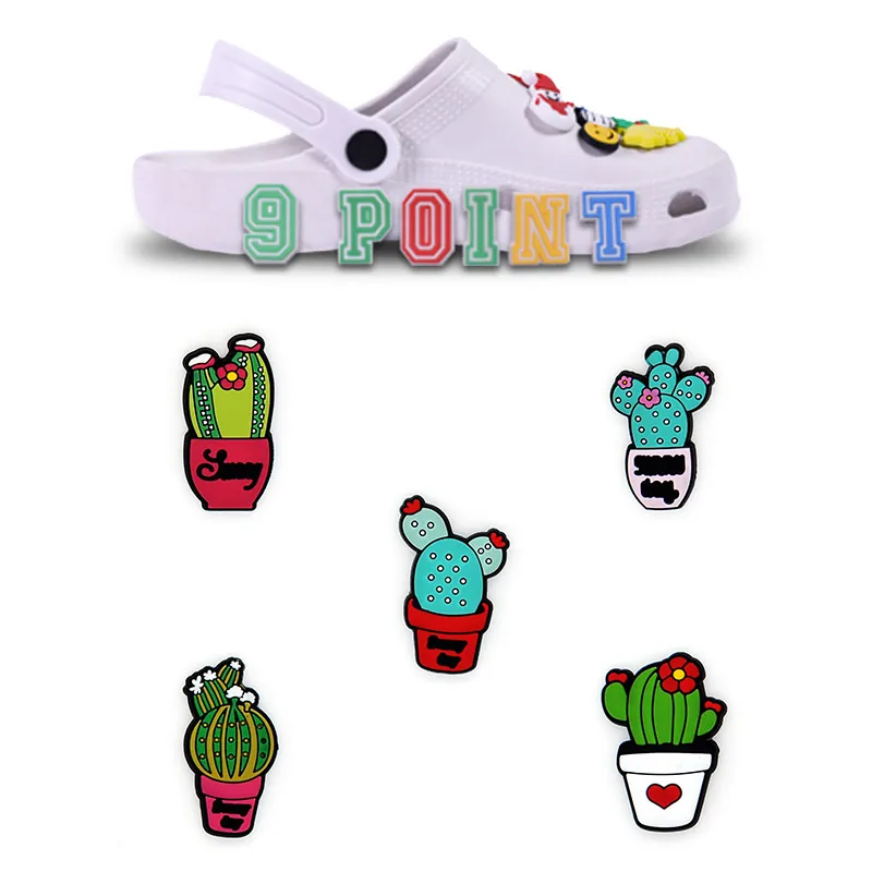 PVC Shoe Charms Shoe Accessories Plants and Flower Shoe Decoration Shoe Buckles Pins for Clog Sandals  X-mas Gifts  Buckle