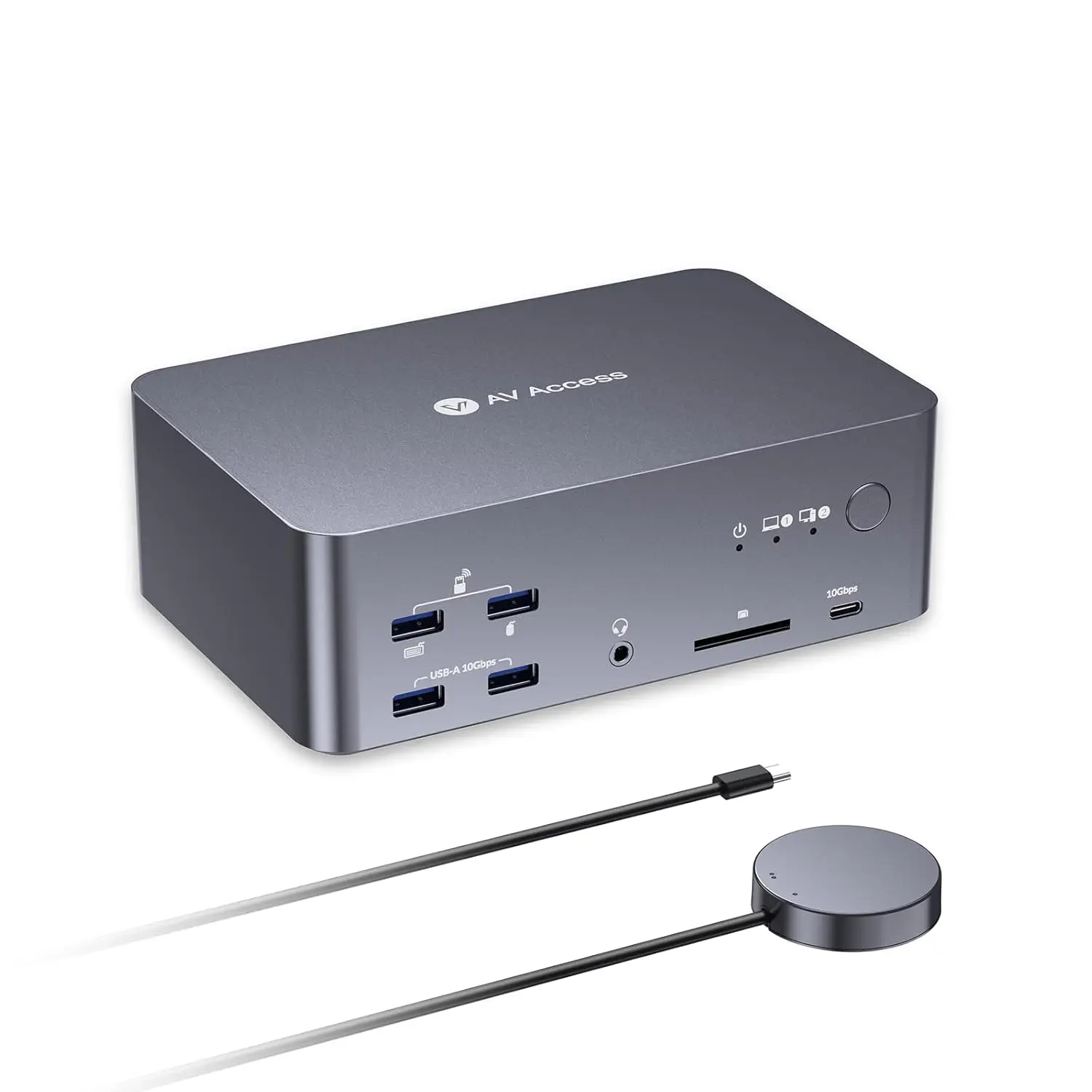 8K KVM Switch 3Monitors 2Computers, Laptop+Desktop KVM DockingStation,100W PD,GbE, 2xUSB3.2 10GbpsUSB-C Hub,SD Reader(iDock B23)