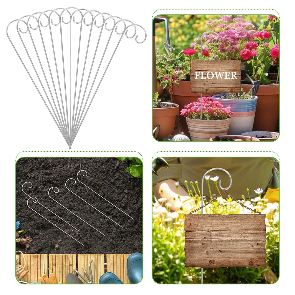 

20pcs Plant Label Hooks Metal Garden Stake Sign Vegetables Flowers Herbs Easy Installation Weatherresistant Shepherd