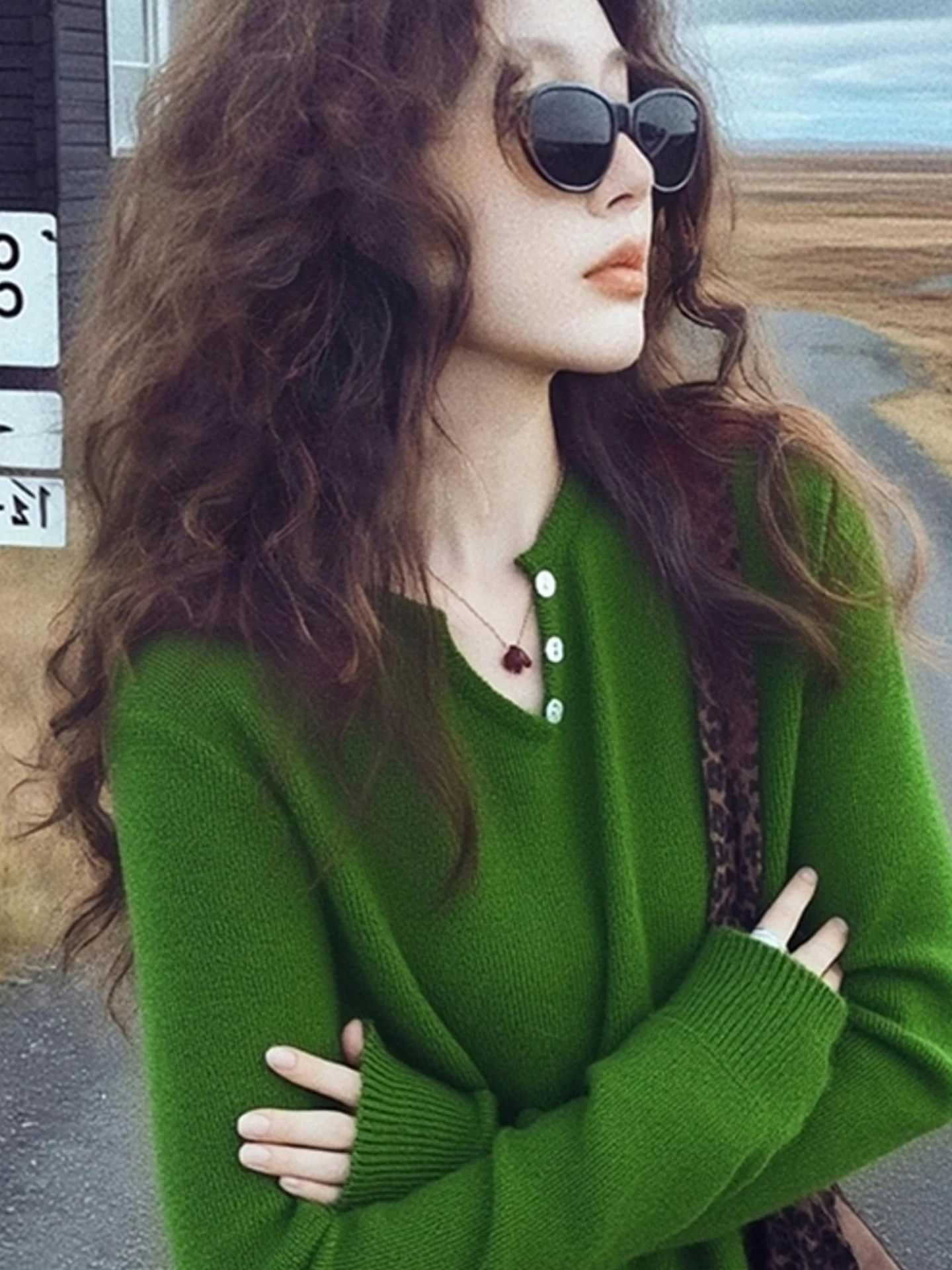 Bequemer langer Sve Camere-Strickpullover in Farbe, lässiger SLE-Winter, faionable Hoodie, weiches Wolloberteil für Damen