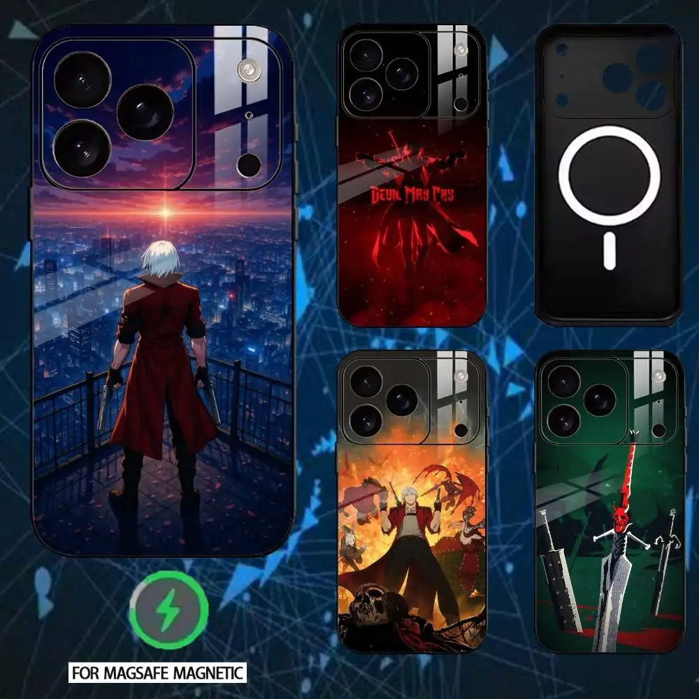 

D-Devil May Cry D-Dante Phone Case For iPhone 17 16 15 14 13 12 Pro Max Plus for Mirror Wireless Magnetic Cover