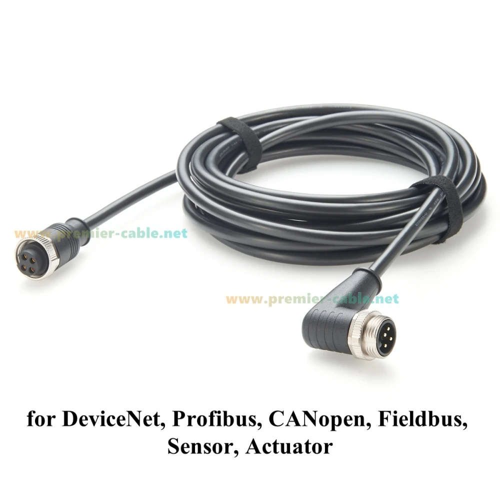 Rechtwinkliges Minifast 7/8"-16UN 4-Pin-Stromversorgungskabel IP67 Mini-Change Stecker auf Buchse DeviceNet-Kabel für Profibus-Feldbus – Detail 5