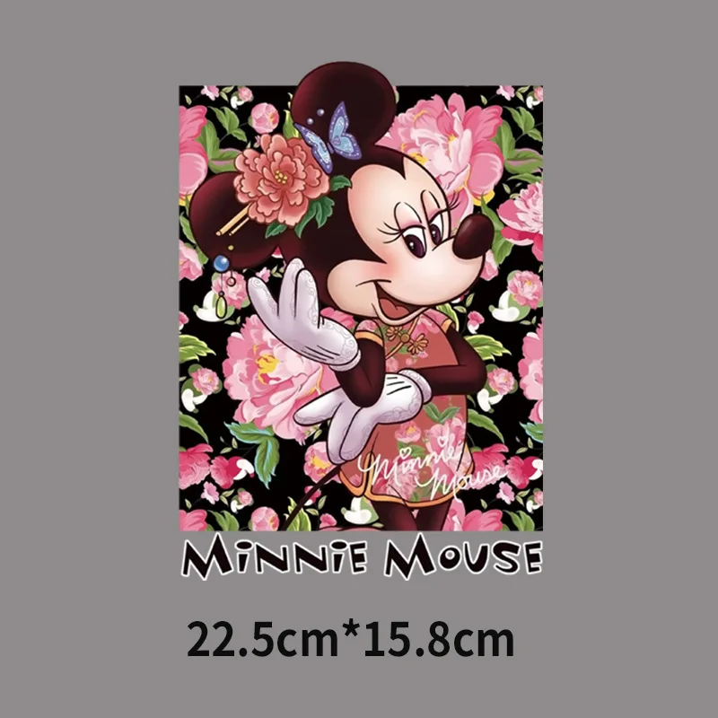 Disney Mickey Minnie Mouse Goofy Patches Clothing Heat Transfer Stickers Iron on T-Shirt Patches for Clothes Kids Kawaii Custom