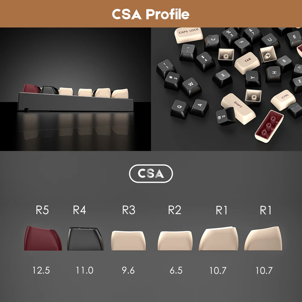 PBT Keycap 150 Key CSA Profile Dual Color Injection Molding For Cherry MX Switches Mechanical Keyboard