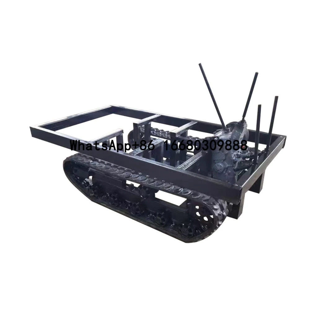 

Customized Strong Power 1000*740*350 Large Grounding Area Rubber Track Undercarriage Chassis