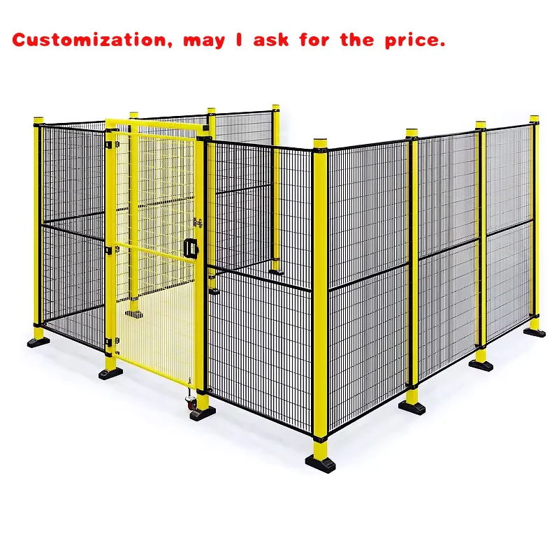 custom.High Quality Robot Sliding Door Fence Working Site Safety Fence with Trellis &