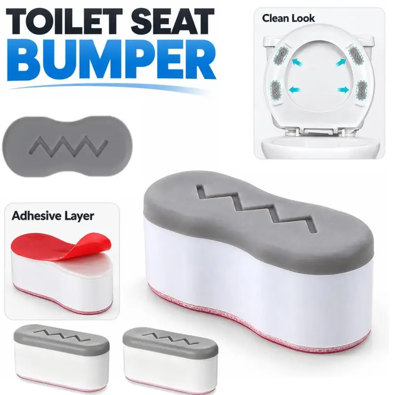 4~16pcs Self-adhesive Universal Seat Cushioning Pads Shock Absorber Bathroom Accessories Toilet Cover Gasket Toilet Seat Bumper
