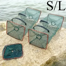 1pc S/L Premium Collapsible Fish Trap Outdoor Enthusiasts Fishing Tackle Portable Cast Net Fish Cage for Crab Shrimp Crayfish