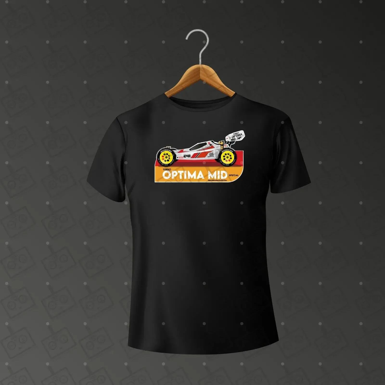 

Новая модель 2025 года Kyosho Turbo Optima MidT, рубашка, гоночная одежда, винтажная радиоуправляемая одежда