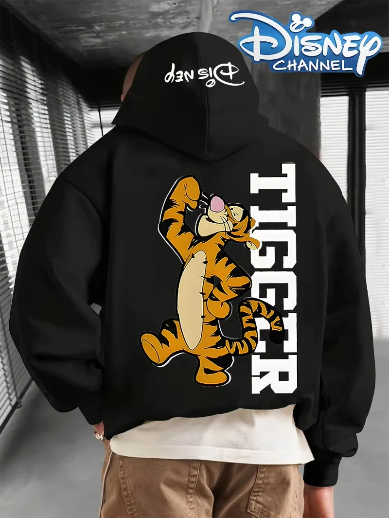 سترة بغطاء للرأس من تيجر إليمنت، طباعة نمط ديزني، رياضية مريحة ولطيفة، كاجوال يوميًا #4