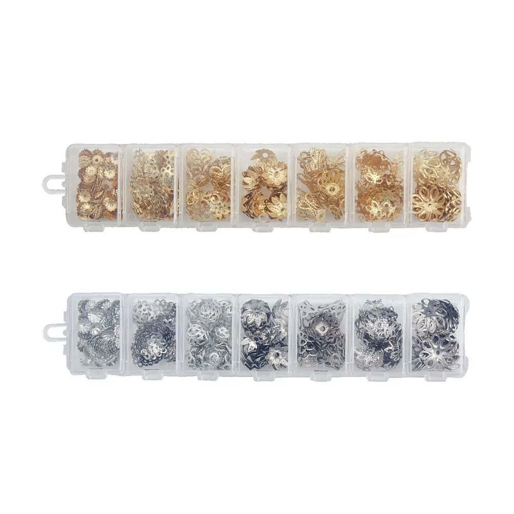 

2Pack Metal Spacer Beads Flower Charms Plating Copper DIY Jewelry Making Supplies for Necklace Bracelet Dangle Keychain Costume