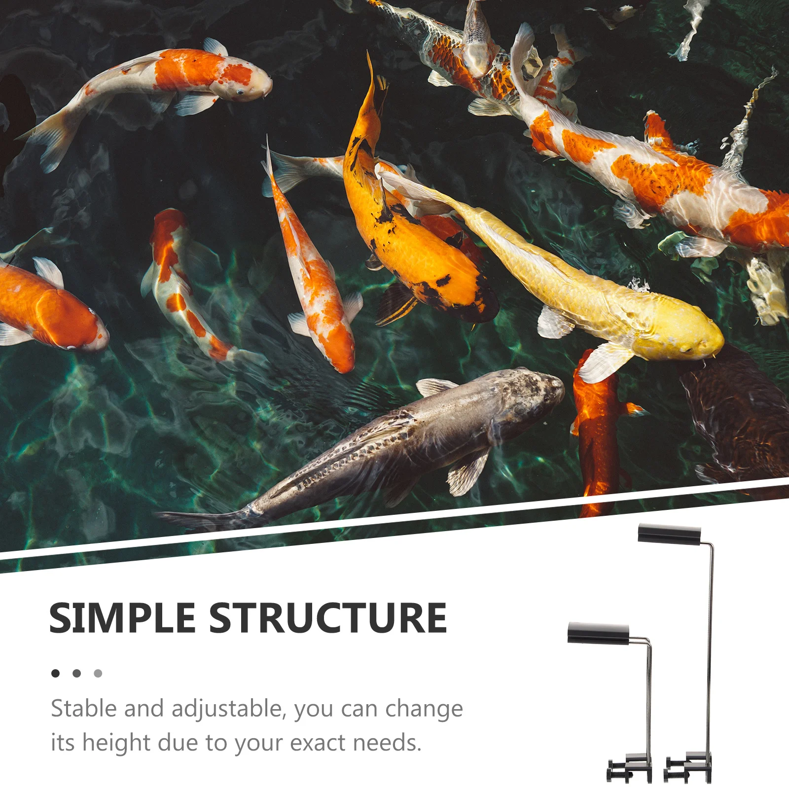 

2pcs Water Grass Lamp Bracket Height Adjustable Aquarium Light Holder For Fish Tank Plastic Lamp Rack