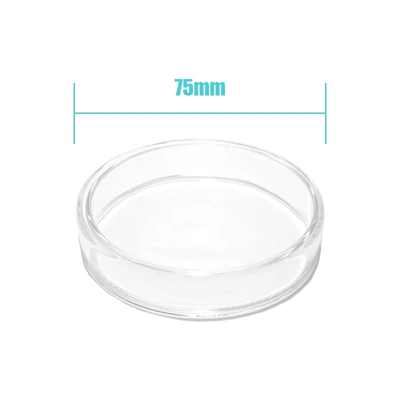 90/75/60/35mm Petri Bacterial Culture Dish Borosilicate Glass Dish Lab Supplies Feeder Tray Round Container