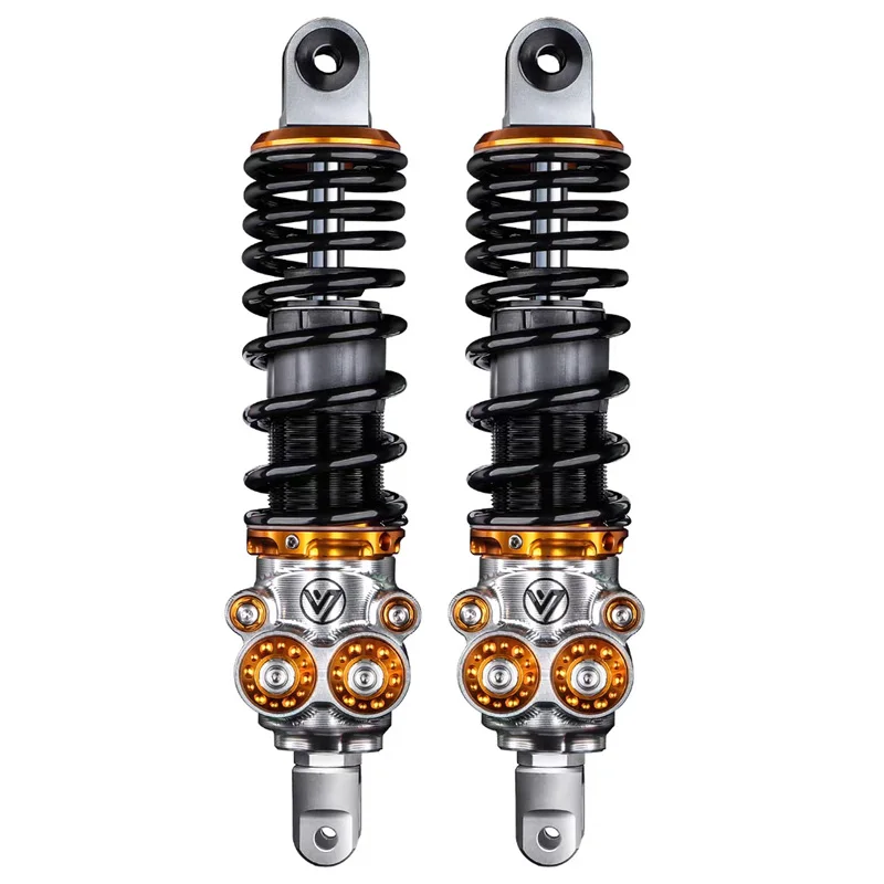 RS102 Nitrogen Cylinder Rear Shock Absorber Installation Hole Distance 285/305/335mm Suitable for Pedal Electric Motorcycles