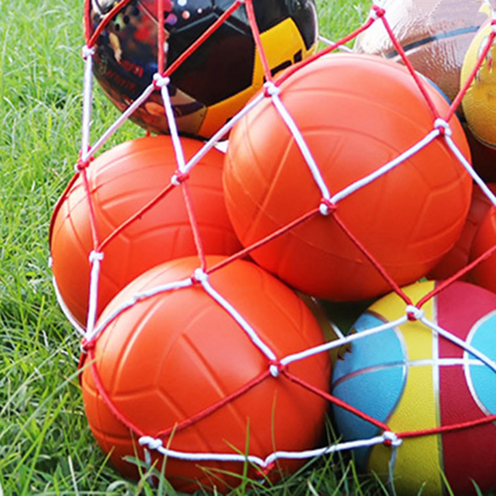 

Portable Sports Ball Carrier Basketball Volleyball Football Mesh Bag Holds Up to 15 Balls Strong Lightweight Net