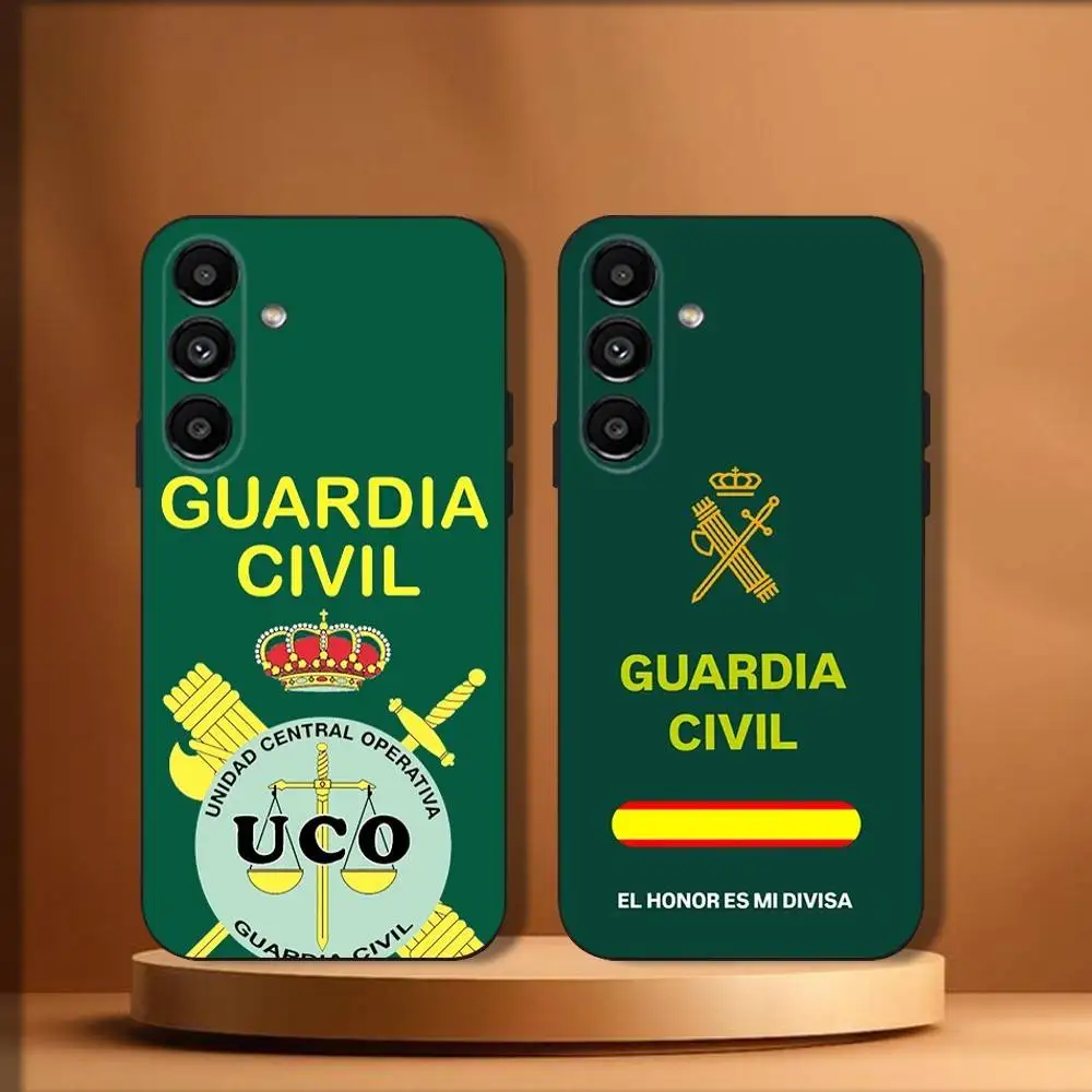 

S-Spanish G-Guard Civils Phone Case For Samsung Galaxy A20,A21s,A22,A31,A32,A52,A53,A72,73,A80 Soft Black Cover