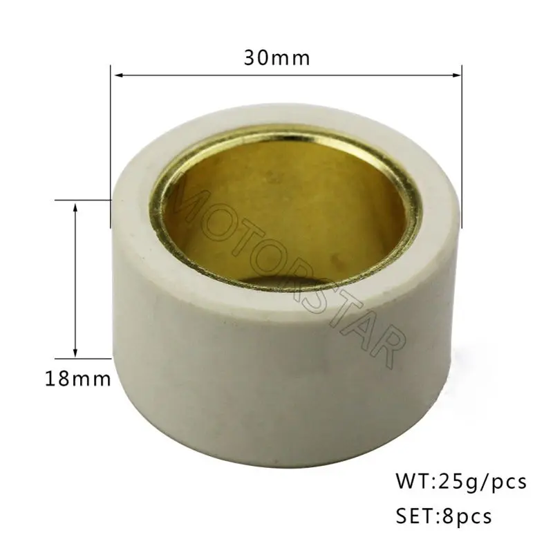 30X18 8Pcs For CFMOTO CF188 CF500 CF 500CC ATV Quad Parts Primary Clutch Variator Roller