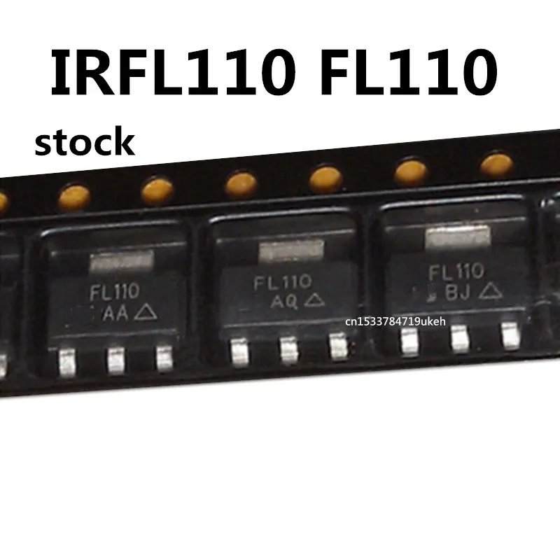 Original 5pcs/  IRFL110TRPBF IRFL110 FL110 SOT-223 1.5A/100V MOSFET