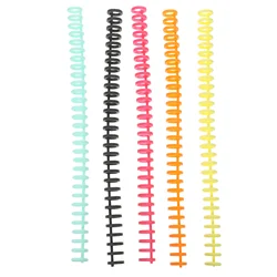 Bobina de hojas sueltas de plástico para cuaderno, 11 piezas, bobinas de columna vertebral, carpetas DIY, bisagras redondas para oficina segmentada en espiral