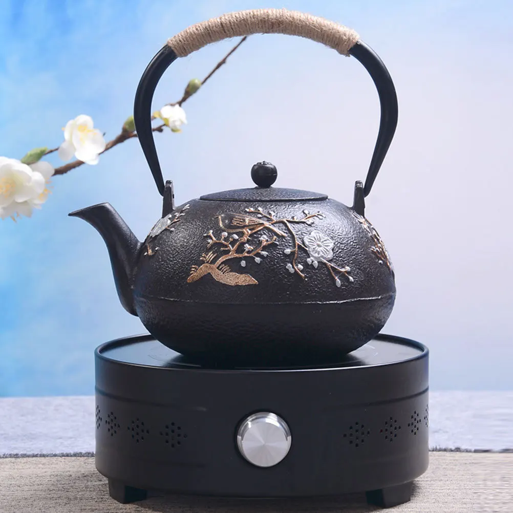 

Japanese Cast Iron Teapot Tetsubin Retro Home Office Use Sturdy Infuser Thermal Insulation Easy Iron Teapot