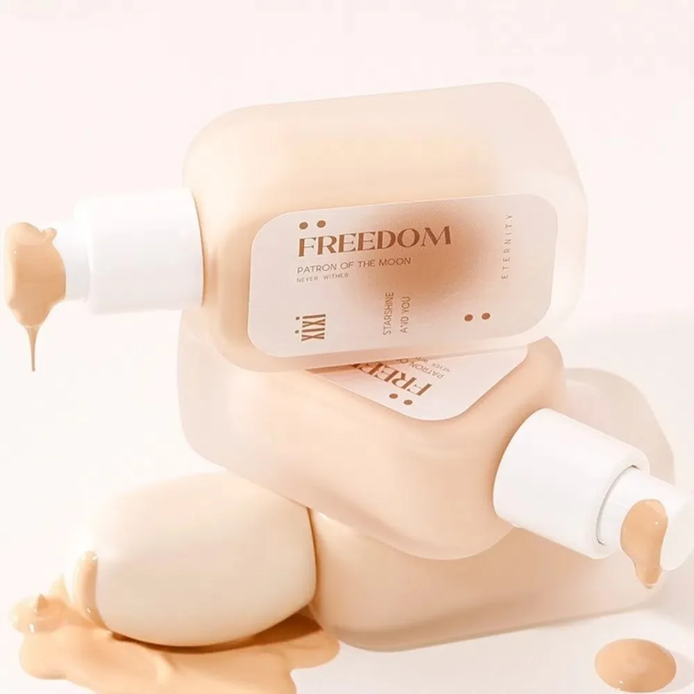 Base líquida de longa duração, pó antiaderente, leve, hidratante, corretivo, controle de óleo, à prova de suor, contorno facial líquido