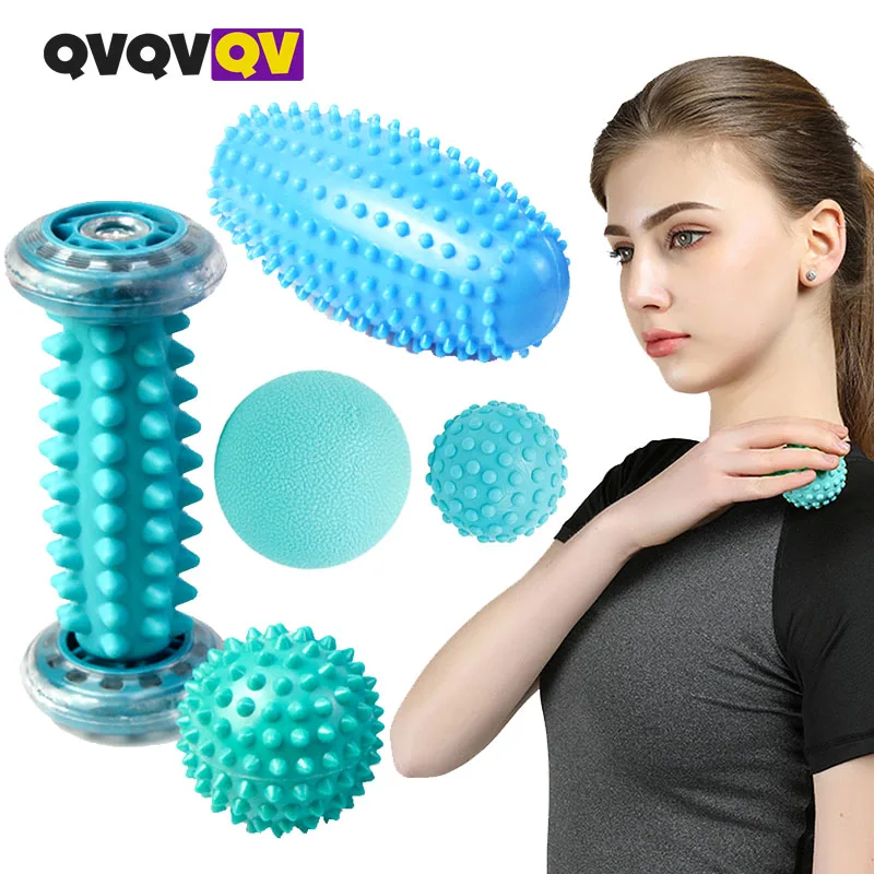 Massage Ball &Foot Roller,Spiky Ball,Massage Roller-Ergonomic Design to Relieve Plantar Fasciitis,Deep & Superficial Muscle Pain