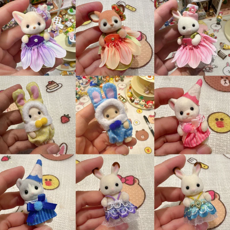 

Original Anime Sylvanian Families Easter Garden Rabbit Kawaii Figure Collectible Doll Birthday Gift Kids Toys Christmas Gift