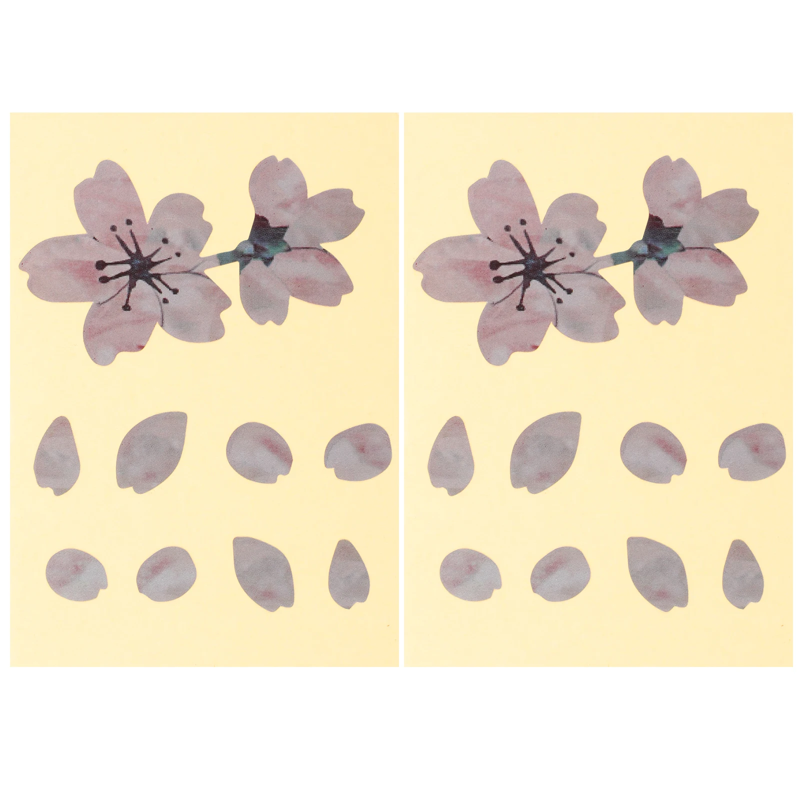 

2 Pcs Petal Stickers Bass Fretboard Acoustic Guitar Decal Flower Decorative for Accessories