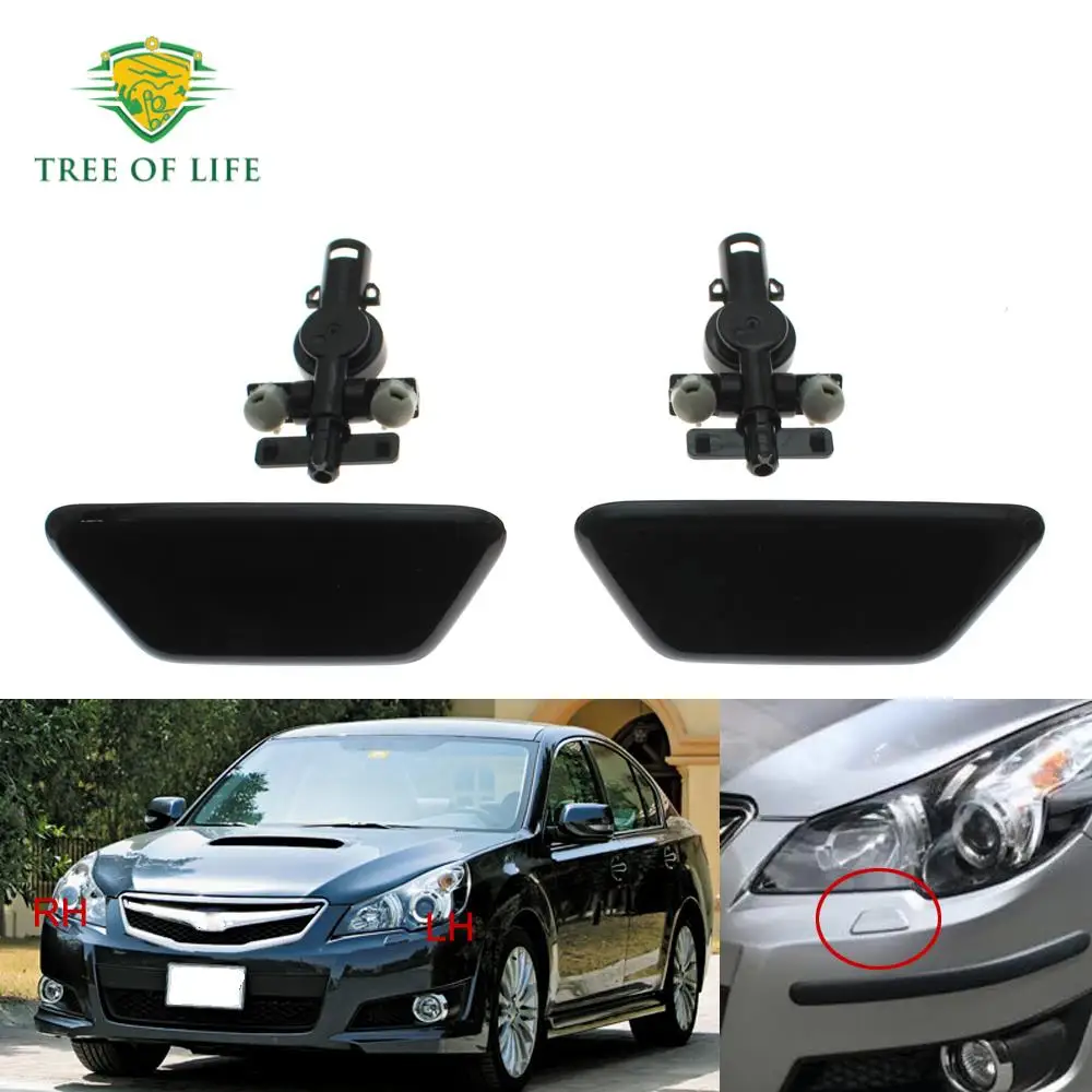 Front Bumper Headlight Washer Spray Nozzle Cover Cap&Connector Holder For Subaru Legacy GT 2010 2011 2012-2014 Outback 2013 2014