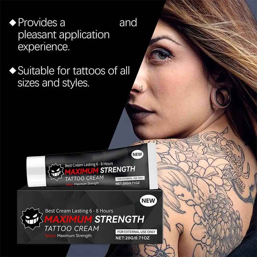 20g Maximum Strength Tattoo Cream  Color Preservation Moisturizing Anti Scar Soothing Tattoo Aftercare Repair Gel Skin Care view 6