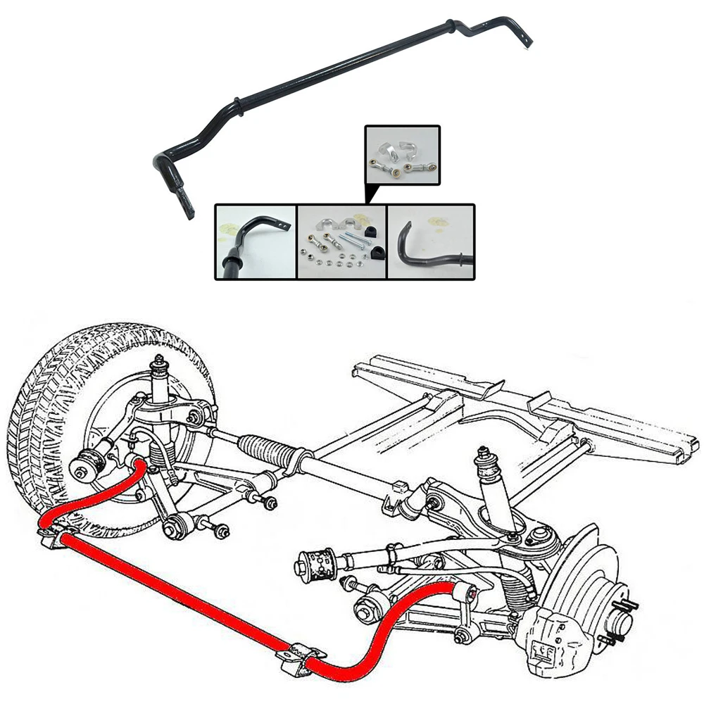 LZONE - 24mm Sway Bar 92-00 EG EK For Honda Civic 94-01 For Acura Integra DC2 + End Link Kit JR1013