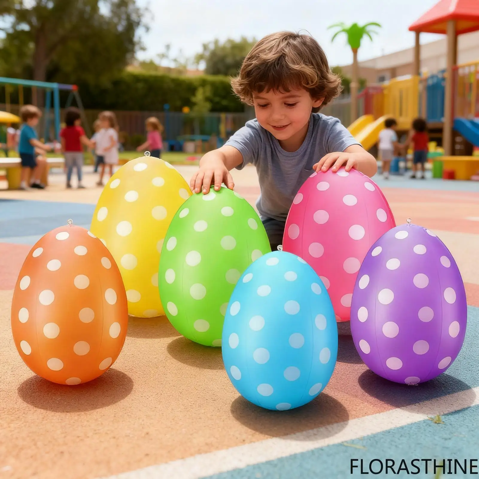 6Pcs Inflatable Easter Eggs /s - Kids Yard Toys review and price
