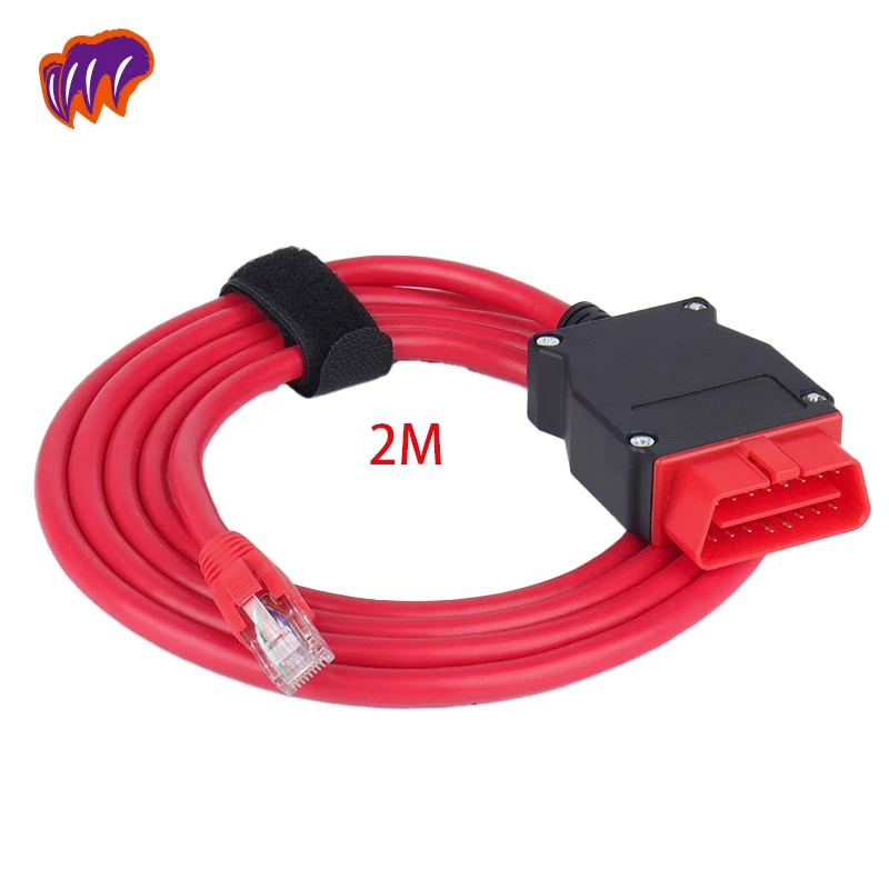 2M BMWai ENET ESYS Data Interface Cable OBDII F-Series Coding OBD2 Ethernet RJ45 Cable OBD Cable GI ICOM Remote Assistance Tool